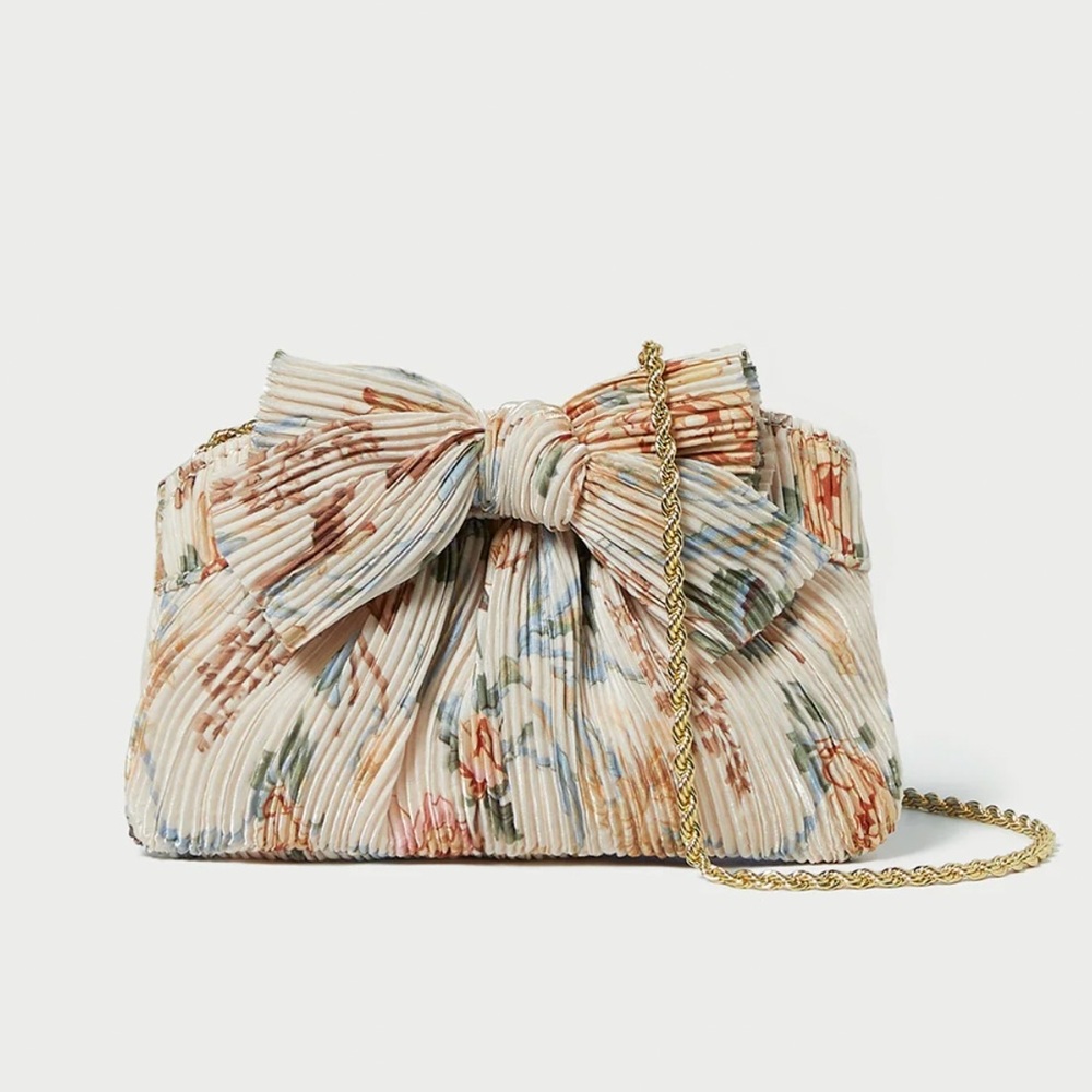 Rochelle Floral Mini Bow Clutch *sold out online*